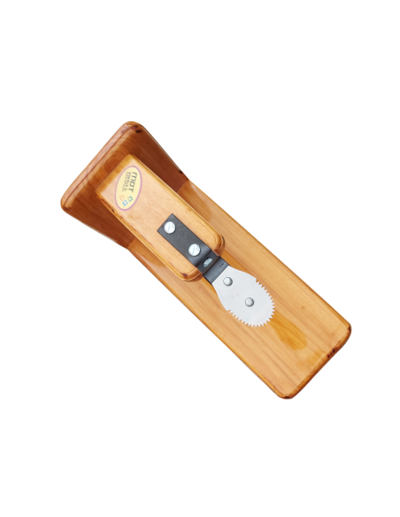 POLISHED JACKWOOD TABLETOP COCONUT SCRAPER