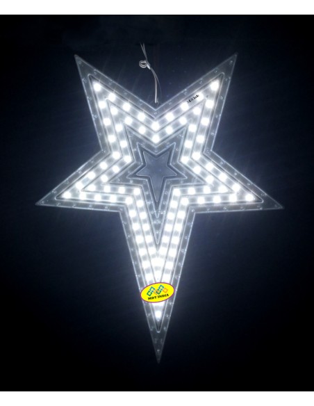 Christmas LED Star CRUX-5C-CW  (Light Color: Cool White, Package: Star Only)