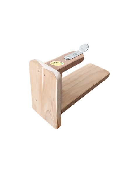 Teakwood Tabletop Coconut Scraper with Inclined Blade