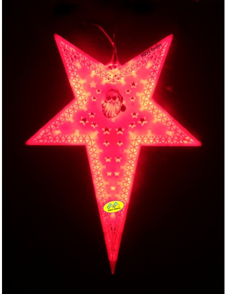 Double Sided LED Star FENCY-5C for Christmas (Package: Star + Wire + Plug + Tape)