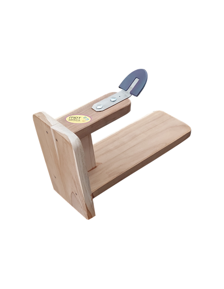 Teakwood Tabletop Coconut Scraper with Inclined Blade