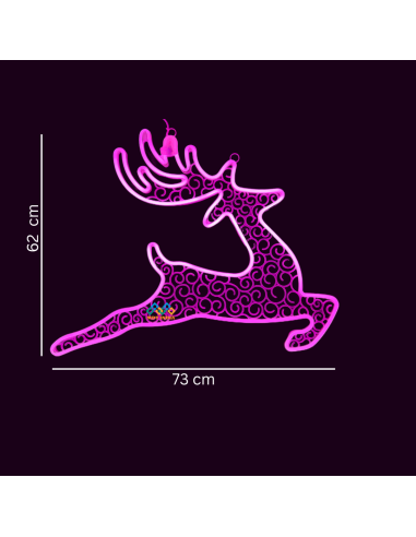 Neon Small Reindeer
