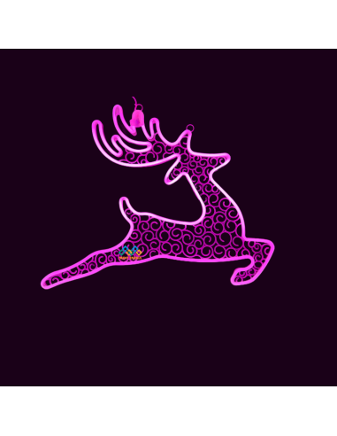 Neon Small Reindeer