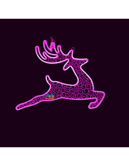 Neon Small Reindeer