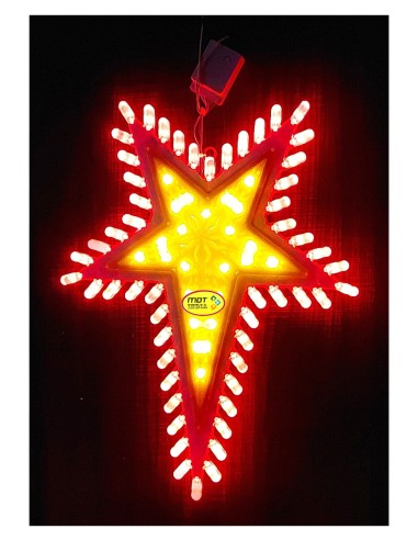 Christmas LED Star JAZ-5C (Red & Gold)