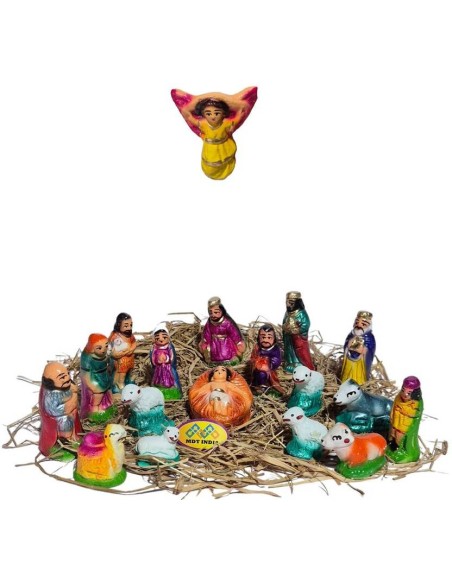 Crib for Christmas Decoration Combo Foldable Crib + Nativity Set