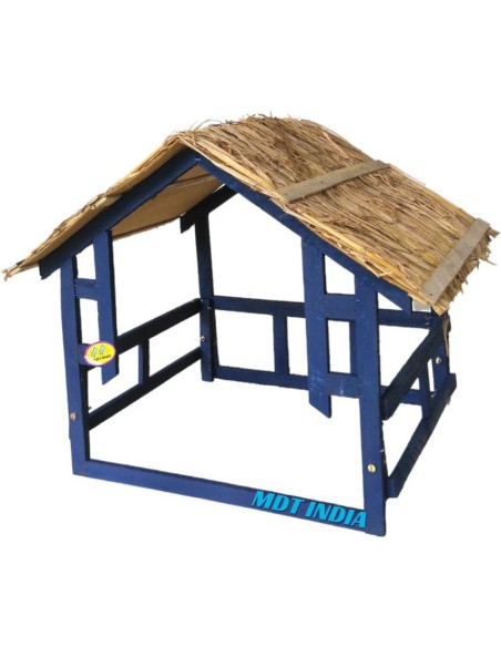 Crib for Christmas Foldable Wooden Hay Roof