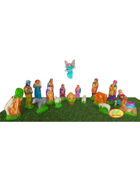 Christmas Nativity Crib Set  Pieces 16 cm Pack of 18