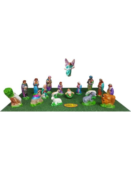 Christmas Nativity Crib Set Separate Pieces 16 cm Pack of 18