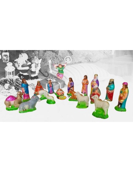 Christmas Nativity Crib Set 5 Inch Size Separate Pieces Pack of 18