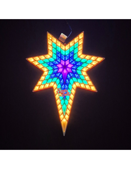 SANTABELLS Christmas LED Star Electra Ruby 7C Multicolor