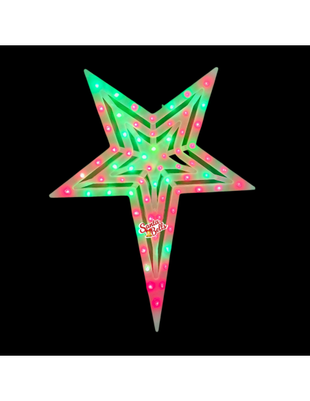 Santabells Xmas LED Star Simple Dual Three 8C Multicolor