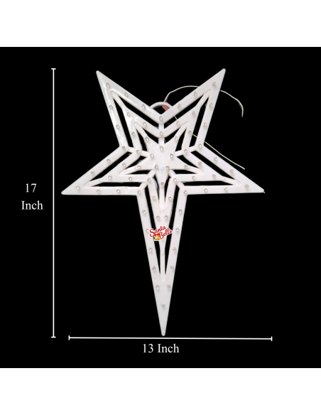 Santabells Xmas LED Star Simple Dual Three 8C Multicolor