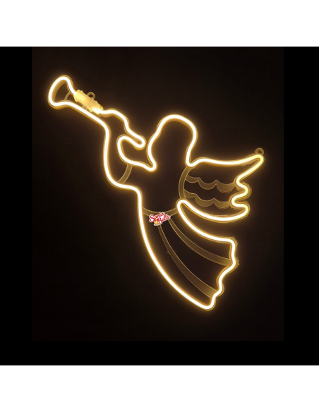 SANTABELLS Christmas Decoration LED Light Neon Angel Pack of 2 (Warm)