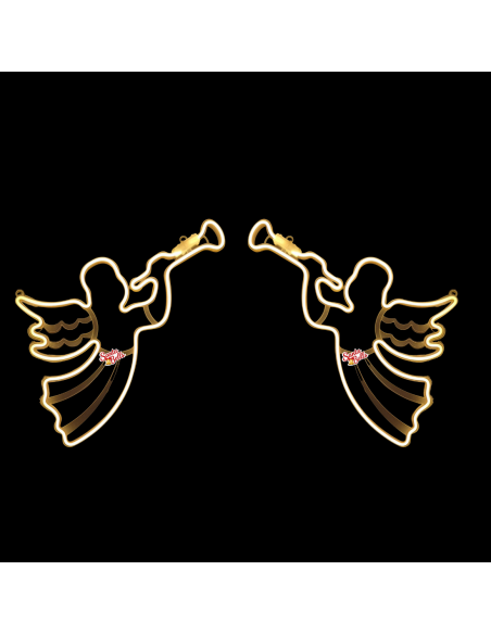 SANTABELLS Christmas Decoration LED Light Neon Angel Pack of 2 (Warm)