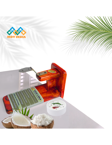 Table Top Polished Mahagony Coconut Scraper