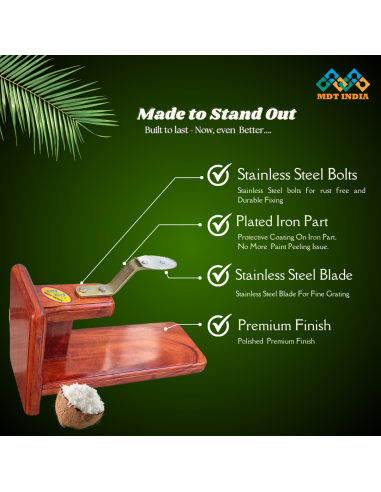 Table Top Polished Mahagony Coconut...