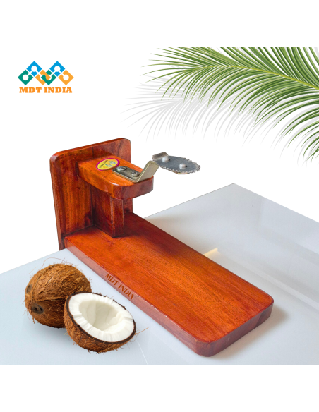 Polished Mahagany Lite Tabletop Wooden Coconut Scraper