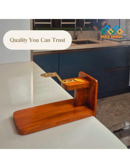 Polished Mahagany Lite Tabletop Wooden Coconut Scraper