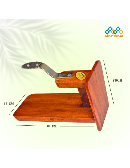 Polished Mahagany Lite Tabletop Wooden Coconut Scraper