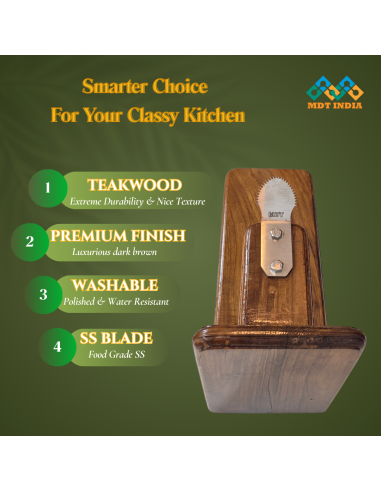 Polished Teakwood Tabletop Coconut...