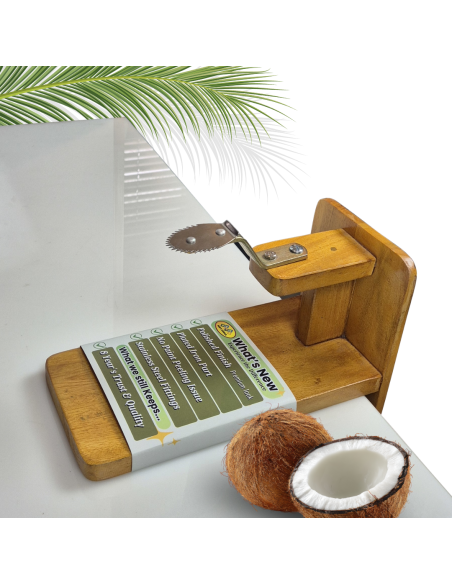 Polished Jackwood Wide Tabletop Coconut Scraper