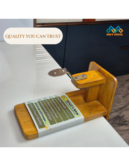 Polished Jackwood Wide Tabletop Coconut Scraper