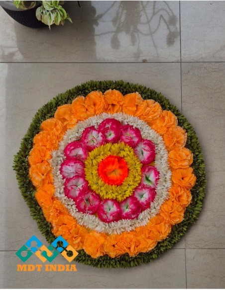 Onam Ready to use Pookkalam Plastic Flower 2 FT