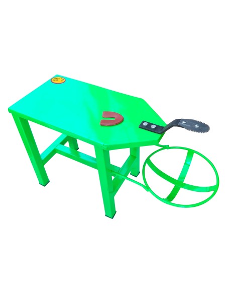 Stool Coconut Scraper Medium Size with Plate Holder Green