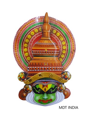 Multiwood Kathakali Face Kerala Art  6.5 x 4.5 Inch