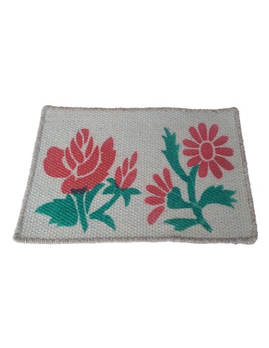 Floral Printed Jute Mat Floral Printed Jute Mat