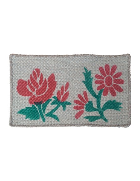 Floral Printed Jute Mat
