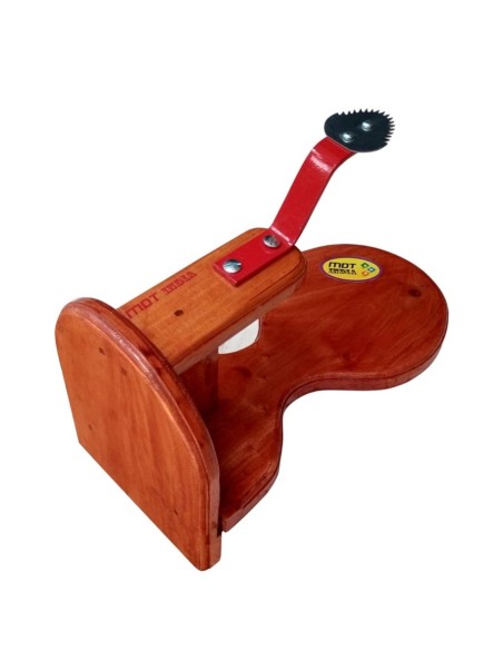 Mahogany Wood Tabletop Coconut Scraper