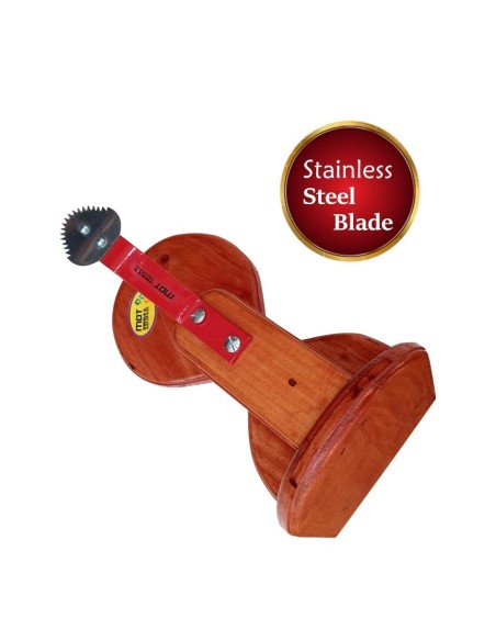 Mahogany Wood Tabletop Coconut Scraper