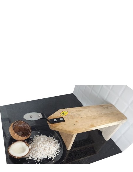 XL Size Wooden Coconut Scraper Tall Stool Type