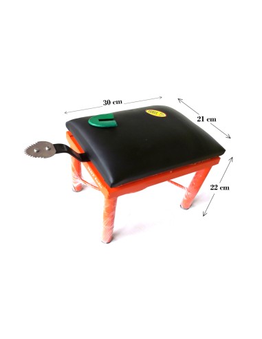 2 in 1 small Coconut Scraper (Orange) 2 in 1 small Coconut Scraper (Orange)