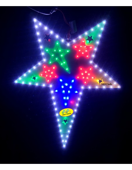 Five Star 5C LED Star for Christmas (Star + Wire + Plug + Tape)