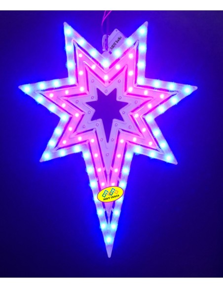 Christmas LED Star ELECTRA-7C Package: Star + Wire + Plug + Tap