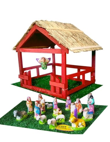 Nativity Set (18 Pieces) + Green Mat...