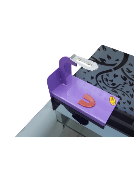 High Neck Metal Table Top Coconut Scraper (Purple)