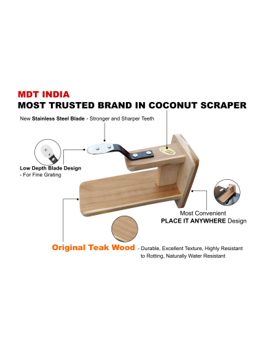Real Teak Wood Table Top Coconut Scraper Real Teak Wood Table Top Coconut Scraper