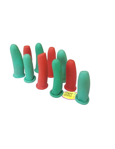 Rubber Latex Finger Caps  With Measuring Cup Combo