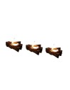 Wooden Diwali Diya Oil Lamp for Diwali - Pack of 3